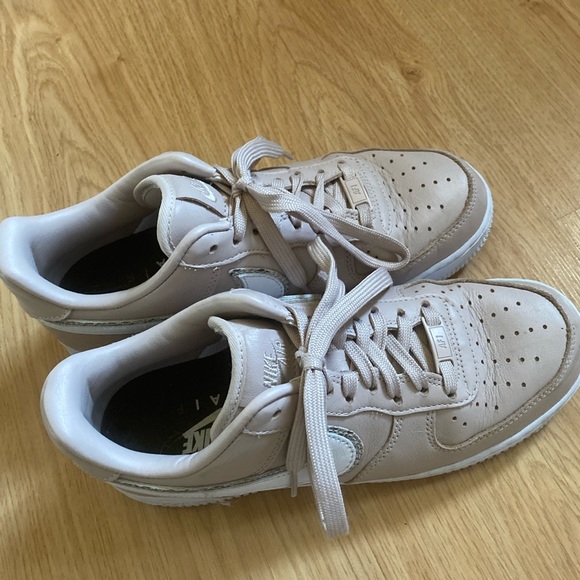 NIKE customized air force 1s in a beige/tan - Picture 4 of 4